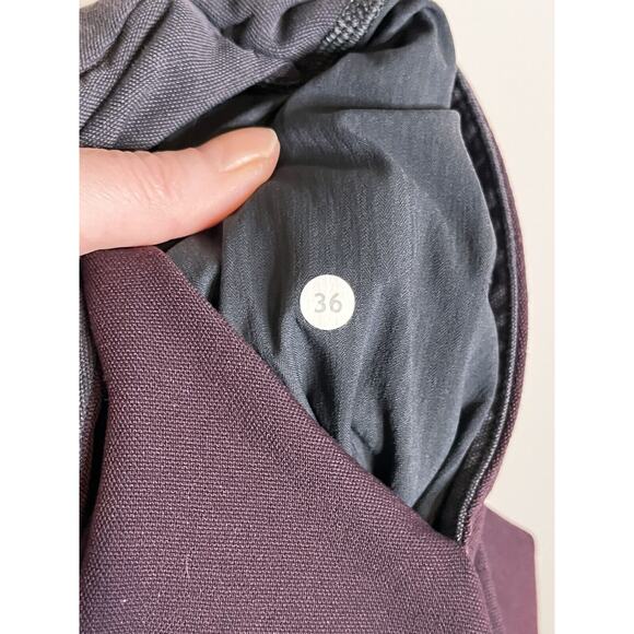 LULULEMON Mens The Union Shorts Color Block Bordeaux Drama & Deep Coal Sz 36 - Picture 4 of 4